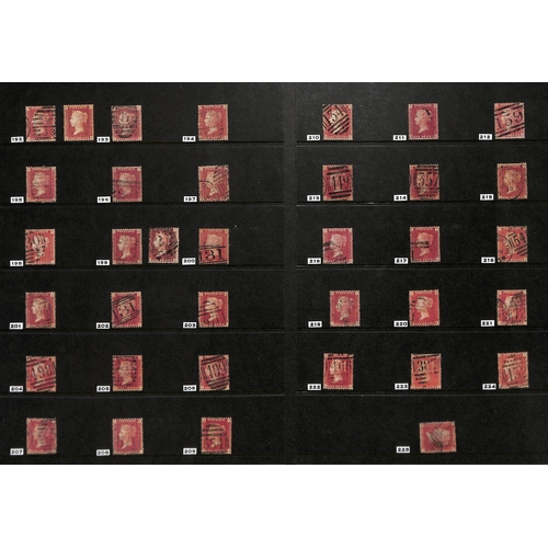 22 - 1864-79 1d Red plates with plate 146 pair handstamped 