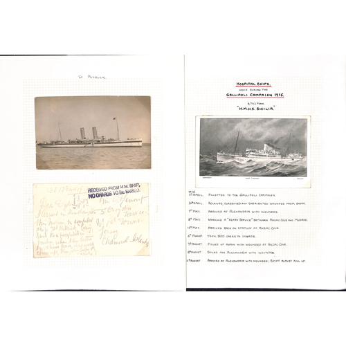 595 - 1914-19 Picture postcards of hospital ships, comprising Aberdonian (3), Aquitania (7), Australia, Br... 