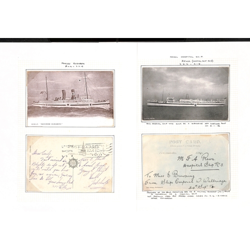 595 - 1914-19 Picture postcards of hospital ships, comprising Aberdonian (3), Aquitania (7), Australia, Br... 