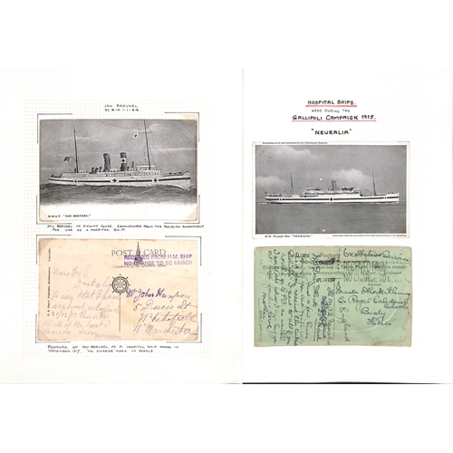 595 - 1914-19 Picture postcards of hospital ships, comprising Aberdonian (3), Aquitania (7), Australia, Br... 