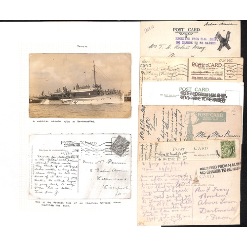 595 - 1914-19 Picture postcards of hospital ships, comprising Aberdonian (3), Aquitania (7), Australia, Br... 