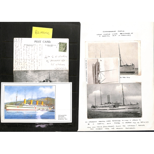 595 - 1914-19 Picture postcards of hospital ships, comprising Aberdonian (3), Aquitania (7), Australia, Br... 