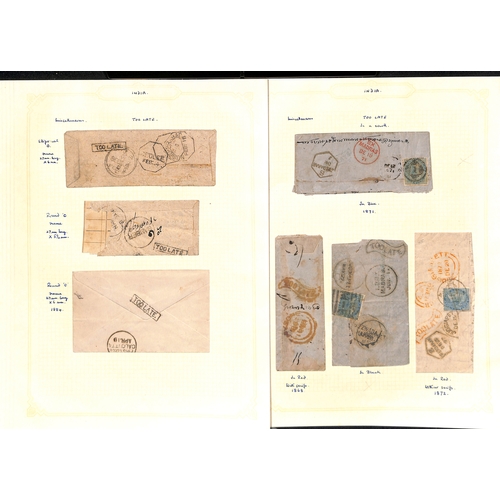 994 - 1856-1929 Covers and cards, explanatory handstamps including 