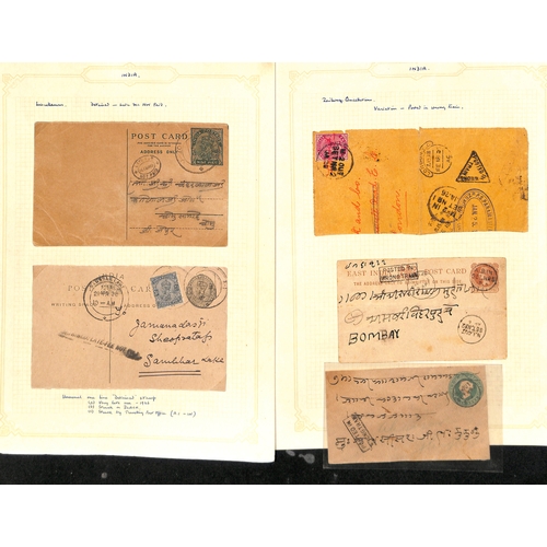 994 - 1856-1929 Covers and cards, explanatory handstamps including 