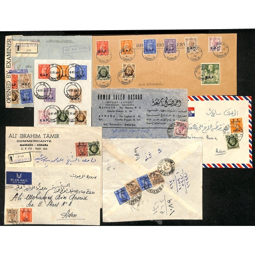 776 - 1942-50 M.E.F, Eritrea, E.A.F, Somalia and Tripolitania overprint issues complete mint, also used wi... 