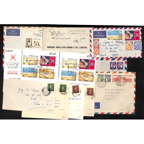 778 - c.1933-81 Covers from Bahrain (4), Qatar (2), Kuwait (14), Muscat (5), Muscat & Oman (3), Oman (3) o... 