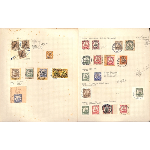 792 - 1897-1915 Cancellations, stamps and pieces mostly mounted on pages, many scarce cancels including Am... 