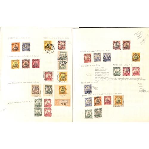 792 - 1897-1915 Cancellations, stamps and pieces mostly mounted on pages, many scarce cancels including Am... 