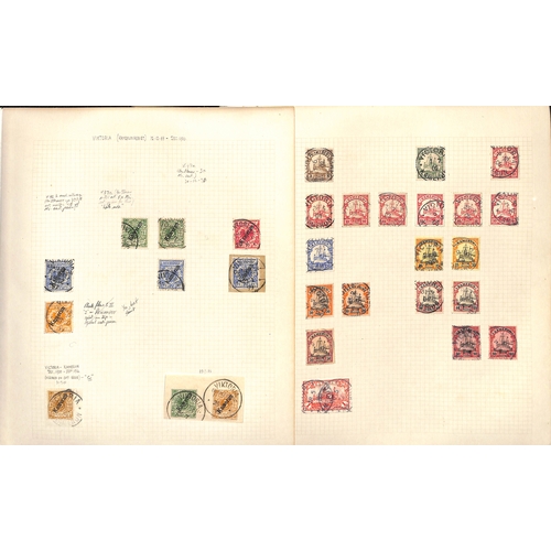 792 - 1897-1915 Cancellations, stamps and pieces mostly mounted on pages, many scarce cancels including Am... 