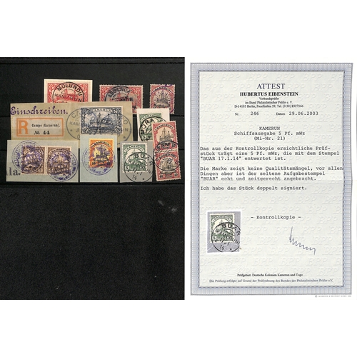 792 - 1897-1915 Cancellations, stamps and pieces mostly mounted on pages, many scarce cancels including Am... 