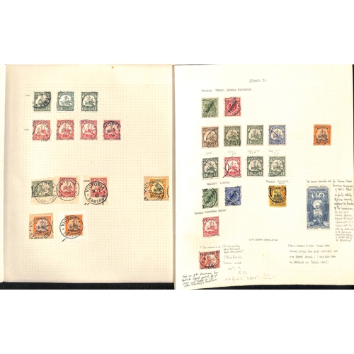 792 - 1897-1915 Cancellations, stamps and pieces mostly mounted on pages, many scarce cancels including Am... 