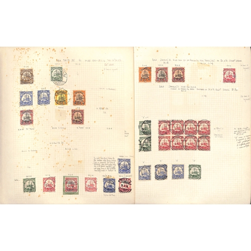 792 - 1897-1915 Cancellations, stamps and pieces mostly mounted on pages, many scarce cancels including Am... 