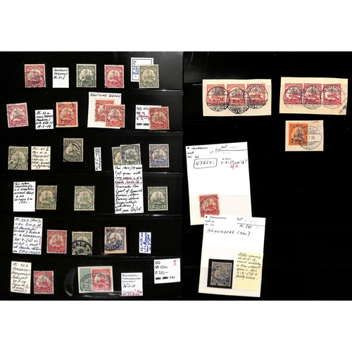 792 - 1897-1915 Cancellations, stamps and pieces mostly mounted on pages, many scarce cancels including Am... 