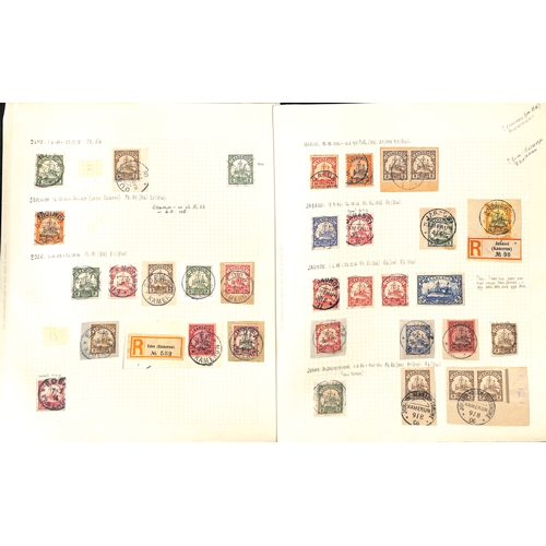 792 - 1897-1915 Cancellations, stamps and pieces mostly mounted on pages, many scarce cancels including Am... 