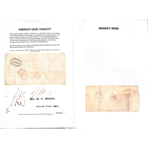 390 - Dublin. 1769-1838 Entire letters and entires (14, also a front) with various explanatory or special ... 