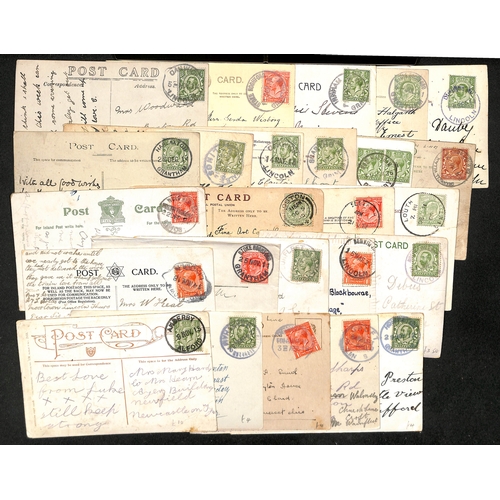 376 - Lincolnshire - Skeletons & Rubbers. 1903-27 Skeletons (53) and rubbers (142), virtually all on pictu... 