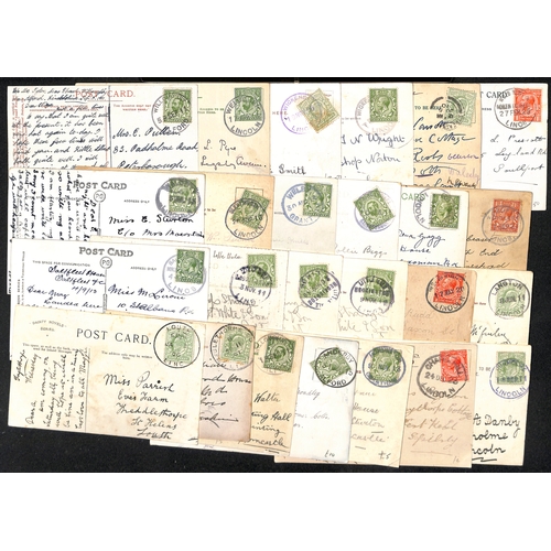 376 - Lincolnshire - Skeletons & Rubbers. 1903-27 Skeletons (53) and rubbers (142), virtually all on pictu... 