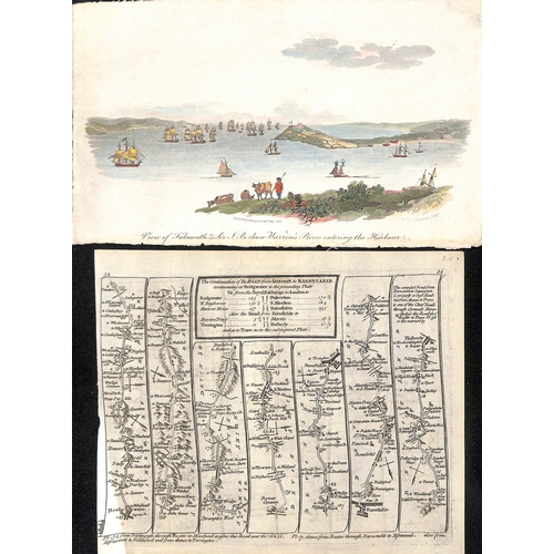 367 - Cornwall. 1804-1953 Covers and cards, maps, prints, printed notepaper and ephemera, with many 1d red... 