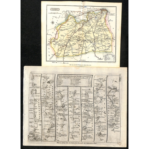 367 - Cornwall. 1804-1953 Covers and cards, maps, prints, printed notepaper and ephemera, with many 1d red... 