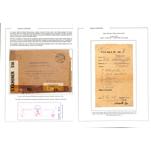 653 - P.O.W/Internee Mail. 1939-46 Covers and cards, most from or to British P.O.Ws in Germany or Italy in... 