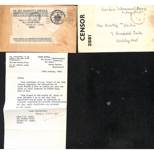 653 - P.O.W/Internee Mail. 1939-46 Covers and cards, most from or to British P.O.Ws in Germany or Italy in... 