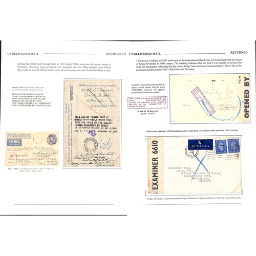 653 - P.O.W/Internee Mail. 1939-46 Covers and cards, most from or to British P.O.Ws in Germany or Italy in... 