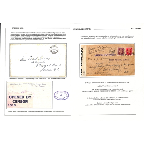 653 - P.O.W/Internee Mail. 1939-46 Covers and cards, most from or to British P.O.Ws in Germany or Italy in... 