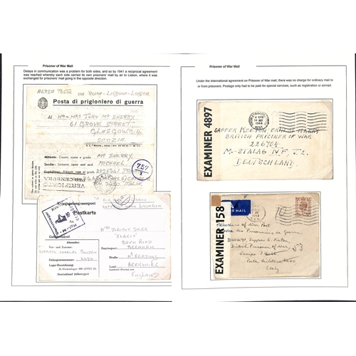 653 - P.O.W/Internee Mail. 1939-46 Covers and cards, most from or to British P.O.Ws in Germany or Italy in... 