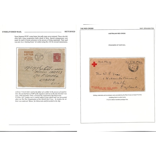 656 - P.O.W Mail - Far East. 1942-45 Covers, cards and ephemera including stampless covers from G.B to Tha... 