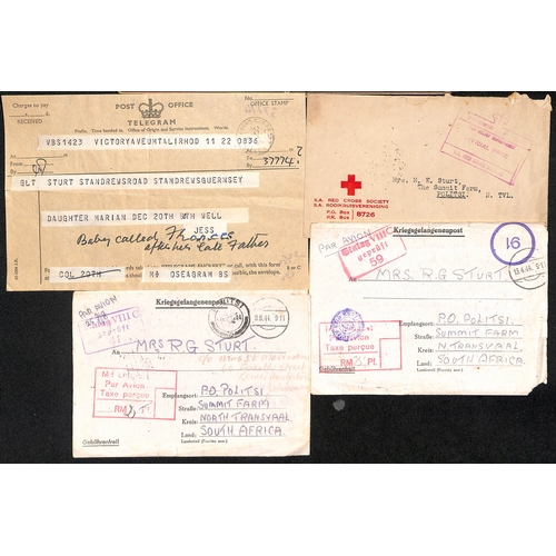 657 - 1942-45 Letters from G.B to Lt. C.G Sturt in Cairo all returned with 