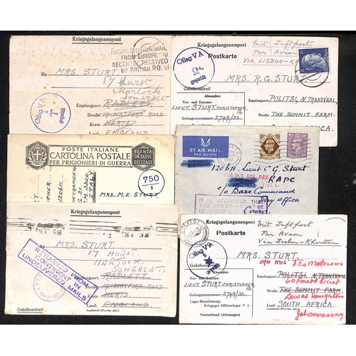 657 - 1942-45 Letters from G.B to Lt. C.G Sturt in Cairo all returned with 