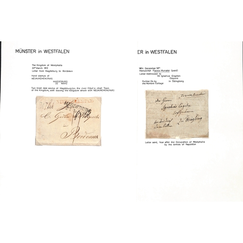 881 - Munster (Westphalia). 1638-1867 Prestamp and stampless entire letters including 1638 entire letter t... 