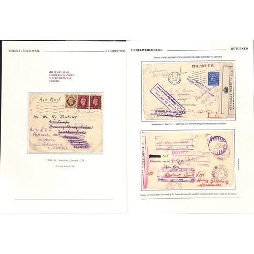 634 - Undelivered/Returned/Redirected. 1940-45 Covers and cards to British forces, most undelivered and re... 