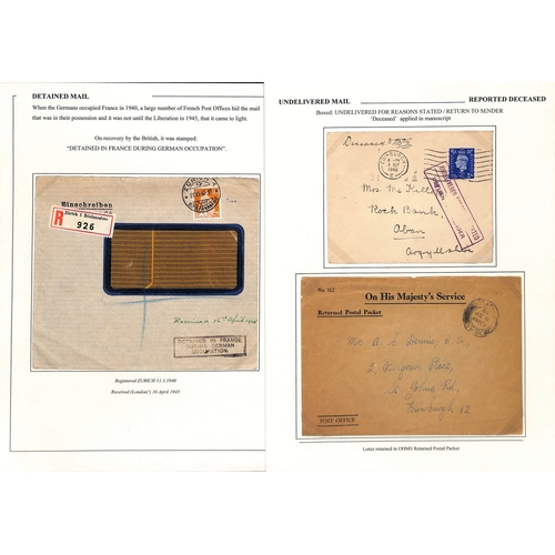 634 - Undelivered/Returned/Redirected. 1940-45 Covers and cards to British forces, most undelivered and re... 