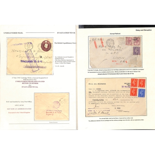 634 - Undelivered/Returned/Redirected. 1940-45 Covers and cards to British forces, most undelivered and re... 