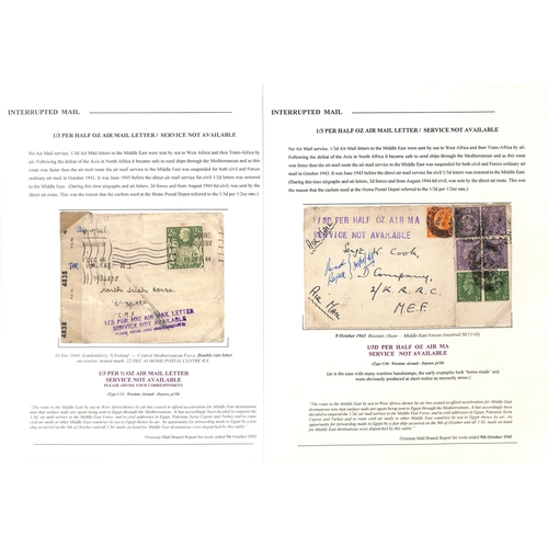 634 - Undelivered/Returned/Redirected. 1940-45 Covers and cards to British forces, most undelivered and re... 