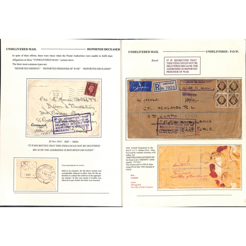 634 - Undelivered/Returned/Redirected. 1940-45 Covers and cards to British forces, most undelivered and re... 