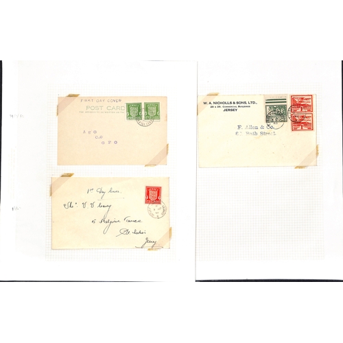 644 - Channel Islands. WW2 Red Cross message forms (9), occupation issue covers (43), ephemera, stamps, a ... 