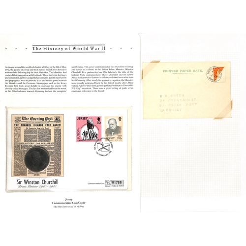 644 - Channel Islands. WW2 Red Cross message forms (9), occupation issue covers (43), ephemera, stamps, a ... 