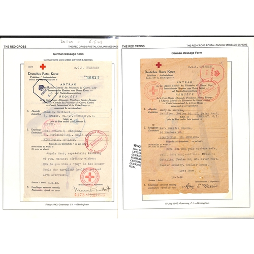 644 - Channel Islands. WW2 Red Cross message forms (9), occupation issue covers (43), ephemera, stamps, a ... 