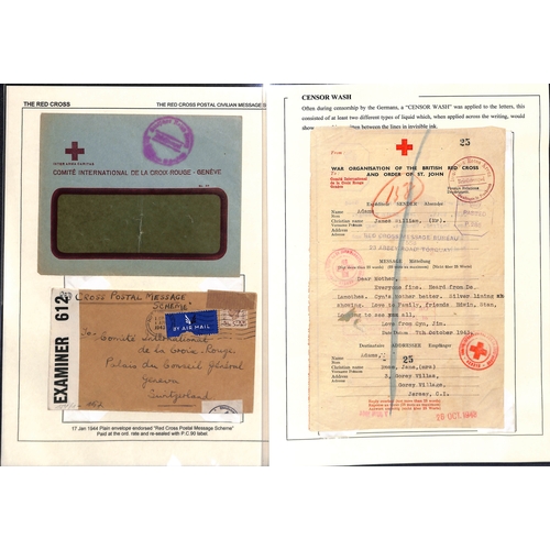 644 - Channel Islands. WW2 Red Cross message forms (9), occupation issue covers (43), ephemera, stamps, a ... 