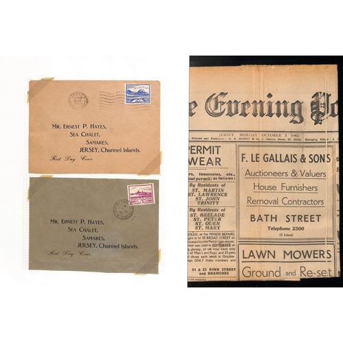 644 - Channel Islands. WW2 Red Cross message forms (9), occupation issue covers (43), ephemera, stamps, a ... 