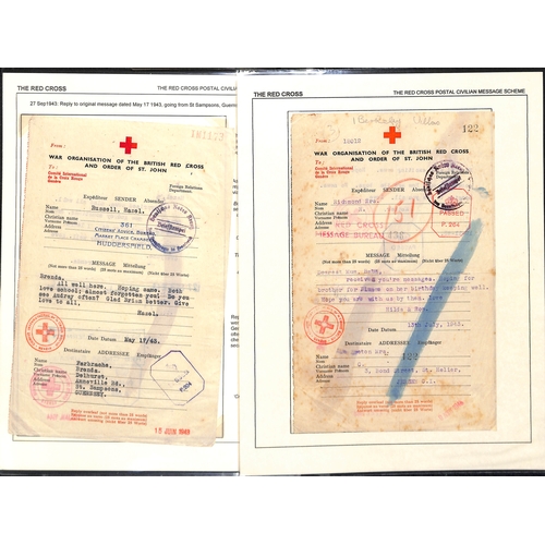 644 - Channel Islands. WW2 Red Cross message forms (9), occupation issue covers (43), ephemera, stamps, a ... 