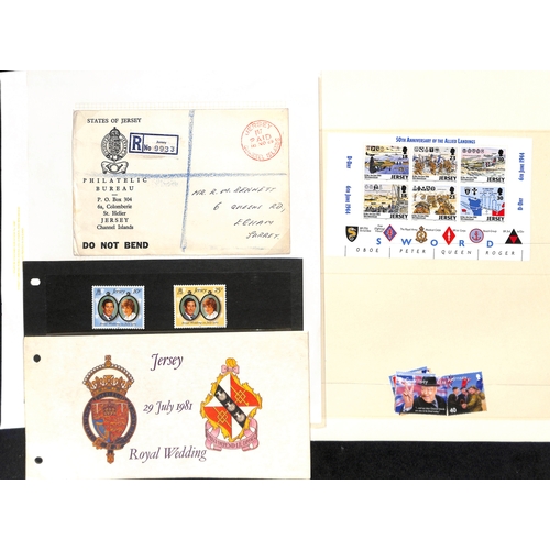 644 - Channel Islands. WW2 Red Cross message forms (9), occupation issue covers (43), ephemera, stamps, a ... 