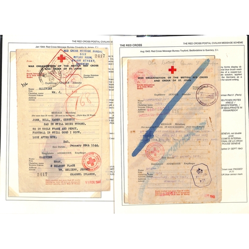 644 - Channel Islands. WW2 Red Cross message forms (9), occupation issue covers (43), ephemera, stamps, a ... 