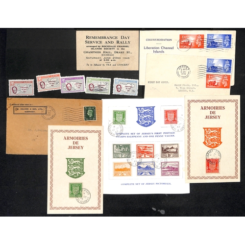 644 - Channel Islands. WW2 Red Cross message forms (9), occupation issue covers (43), ephemera, stamps, a ... 