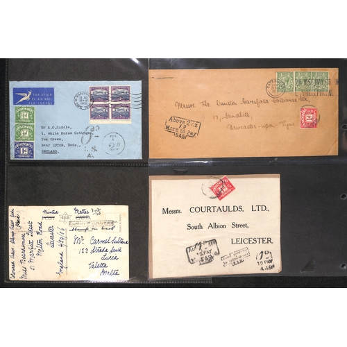 291 - 1862-1974 Covers and cards (28) and a front including KEVII address label from a parcel over 14oz fr... 