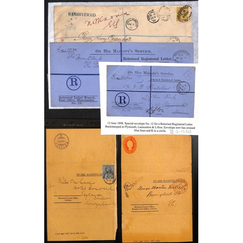 299 - 1821-1901 Returned Letter Office envelopes and lettersheets, all identified by type from the Snelson... 