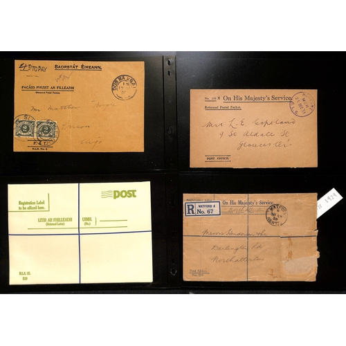 300 - 1901-76 Returned Letter Office envelopes (24) and a front including 1901 large blue Registered envel... 