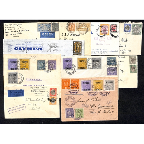 443 - 1917-66 Covers, mainly first flights, including Persia, Canada, India, Austria, KUT, etc. (46).